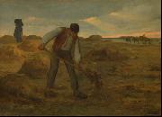 Jean-Franc Millet Peasand spreading manure Spain oil painting reproduction
